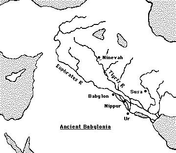 Aqu est un <b>mapa de la regin</b> donde floreci la civilizacin Babilonia