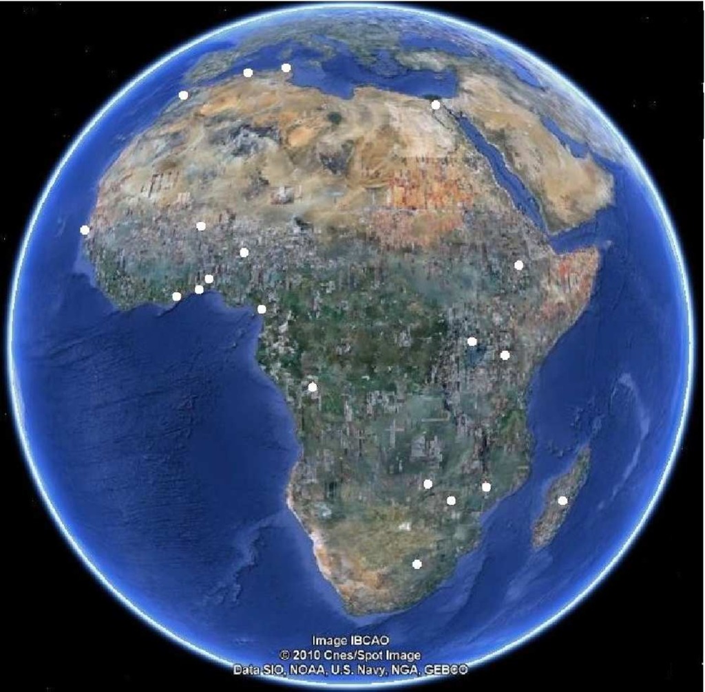 Earth Africa VLBI