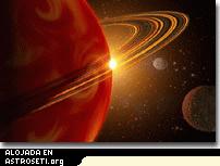 Concepto art�stico de un sistema planetario extrasolar.
<a href="http://planetquest.jpl.nasa.gov/overview/overview26.html">Descripci�n  en FLASH de la b�squeda de  mundos nuevos por la NASA</a>