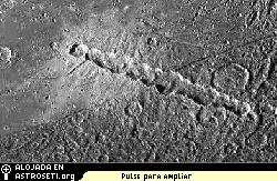 Una cadena de crteres en Ganmedes, luna de Jpiter.  
[<a href=http://photojournal.jpl.nasa.gov/catalog/PIA01610 target=_blank>Ms informacin</a>]
