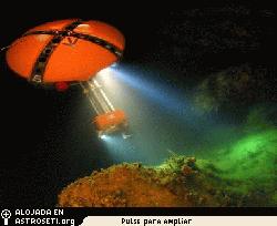 El DEPTHX, un robot financiado por la NASA, es un sumergible dise�ado para rastrear y explorar en busca de vida en regiones extremas de la Tierra, y potencialmente en el espacio exterior.
Cr�dito: Universidad Carnegie Mellon