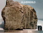 El meteorito marciano ALH84001.
Crdito: NASA