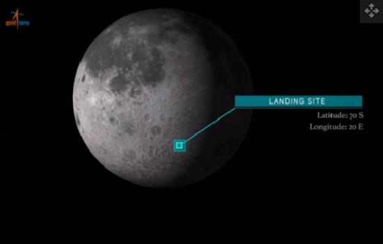 La India alunizará una nave hoy en el polo sur lunar