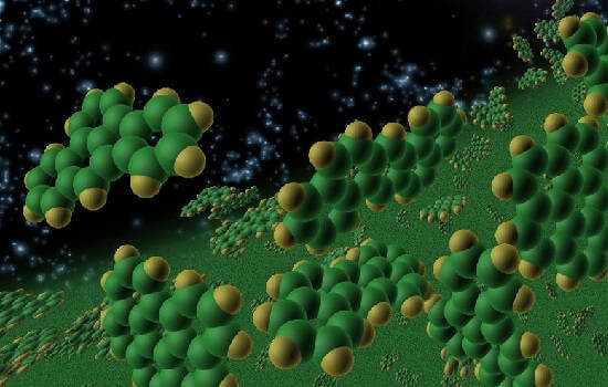 Irradiando hidrocarbonos aromáticos policíclicos