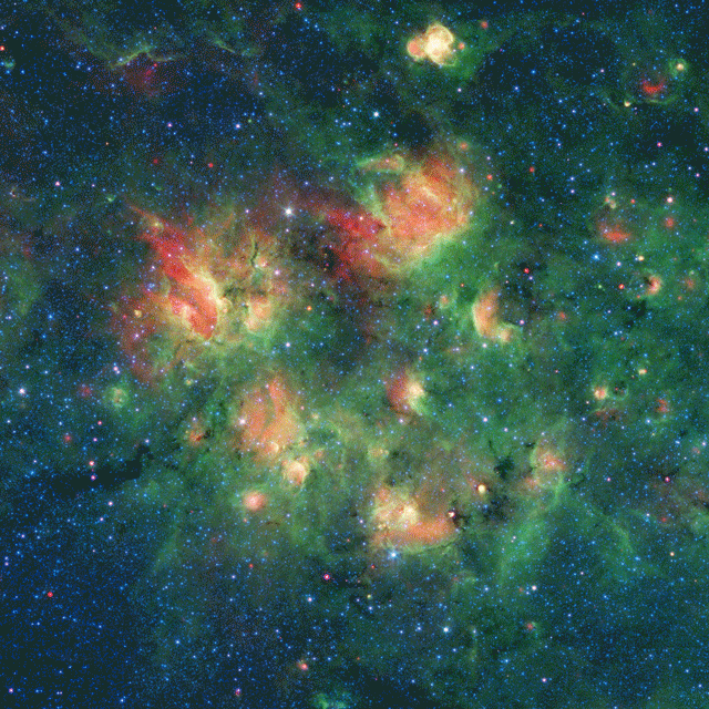 Burbujas observadas por Spitzer