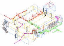 Vista en alzada del laboratorio de combinacin de haz del el observatorio. 
<a href="http://planetquest.jpl.nasa.gov/images/isometric.gif">Ampliar Imagen</a>
