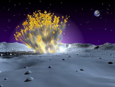 Los impactos de meteoritos: una de las cuatro causas de terremotos lunares. (Cr�ditos: NASA)